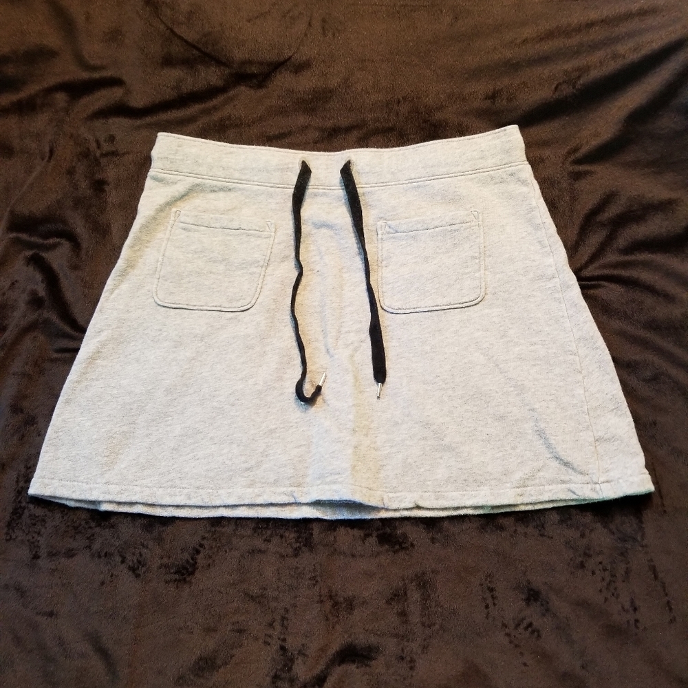 J Crew sweat shirt mini skirt with pockets Sz Med